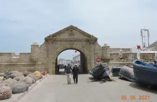 Essaouira beach and Atlantic coastline in Morocco's popular seaside town