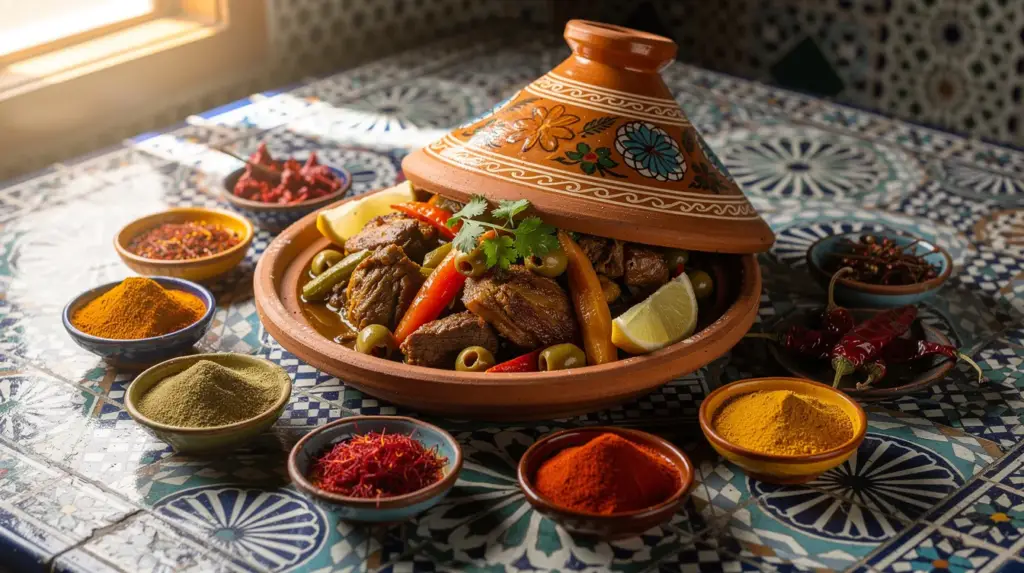 Traditional Moroccan tagine served during an authentic cultural experience