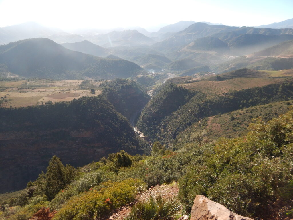 Hiking in the High Atlas Mountains near Imlil Morocco