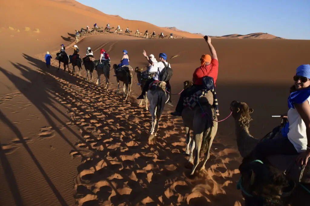 Camel Trek in Merzouga Sahara Desert Morocco