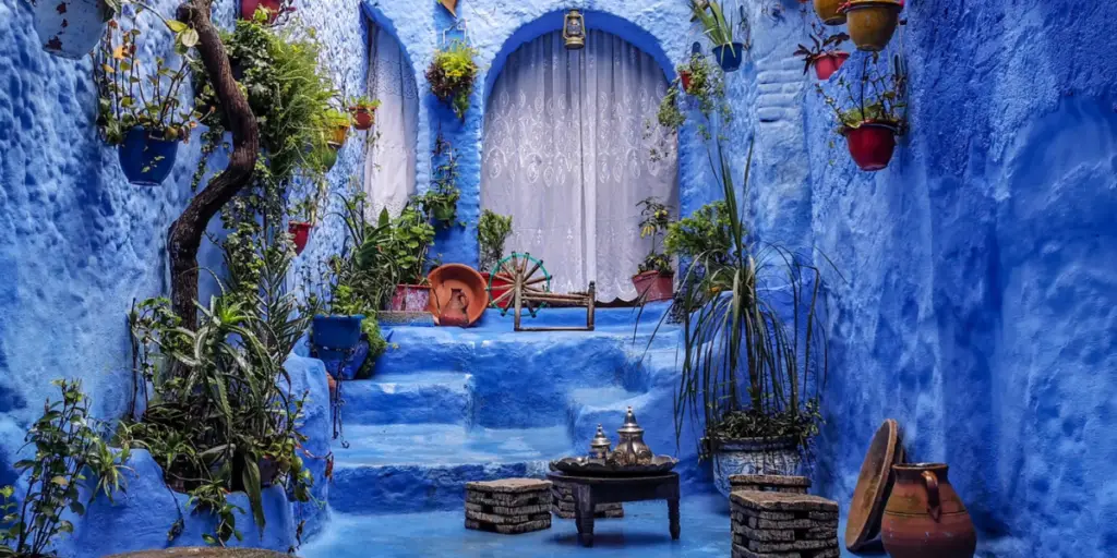 Chefchaouen blue streets Morocco