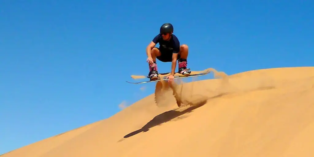 Sandboarding in Merzouga Sahara Desert