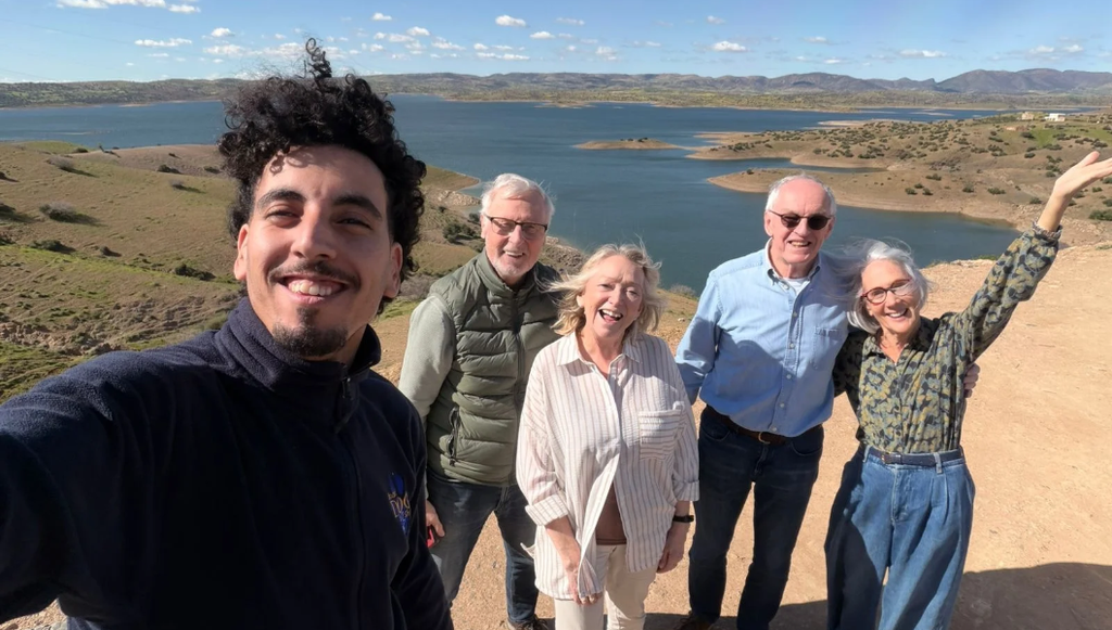 Family traveling with a private driver in southern Morocco