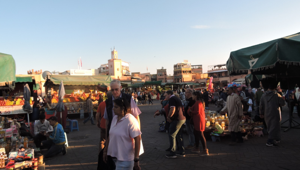 Sunny winter day in the Marrakech medina