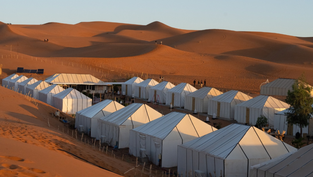 Desert camp in the Erg Chebbi dunes near Merzouga